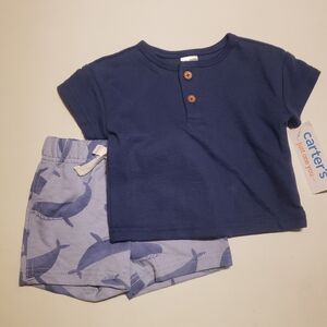 Carter's Navy and Light Blue Kids Matching Set